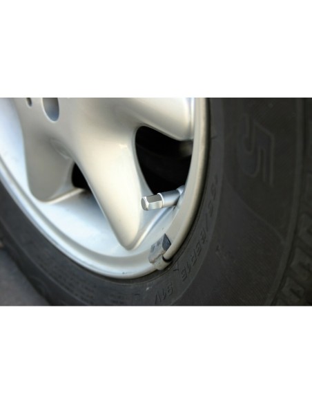 Set 4 tappi e 4 manicotti coprivalvola auto moto