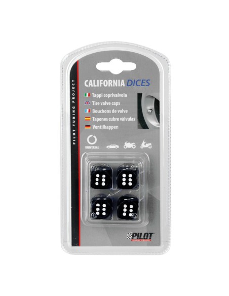 Set 4 tappi coprivalvola DADI custom nero