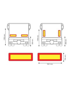 2 pannelli riflettenti RF alluminio x rimorchio fino a 3500Kg omologati 1 0