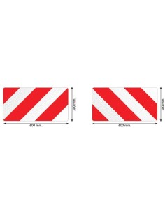 Kit 2 pannelli in alluminio per trasporti eccezionali 300x600mm