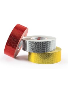 Nastro segnaletico riflettente omologato Bicma superfici rigide Rosso 50m