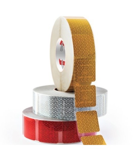 Nastro segnaletico riflettente segmentato Bicma superfici telonate Giallo 5