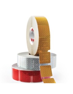 Nastro segnaletico riflettente segmentato Bicma superfici telonate Rosso 50