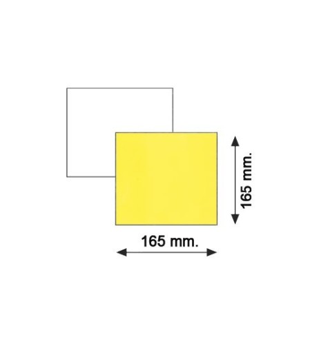 Targa ripetitrice alluminio per rimorchi agricoli bianca gialla 16x165mm