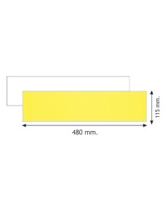Targa ripetitrice alluminio per rimorchi bianca gialla 480x115mm