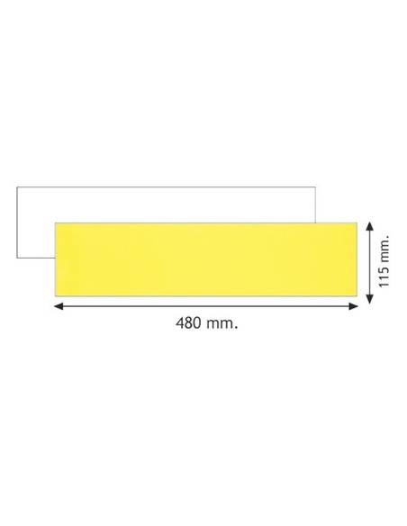 Targa ripetitrice alluminio per rimorchi bianca gialla 480x115mm