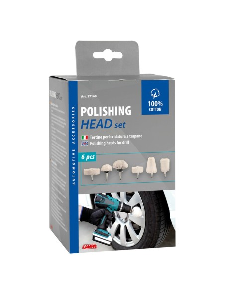 Set 6 Testine M6 per lucidatura a trapano