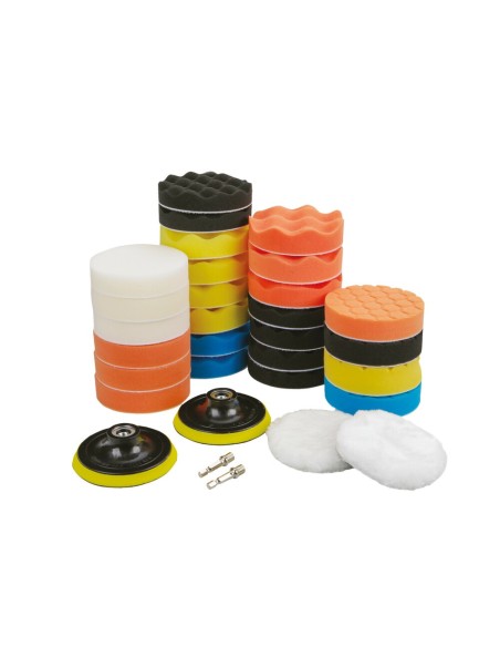Set Lucidatura 31pz Tamponi Spugne adattatori M10