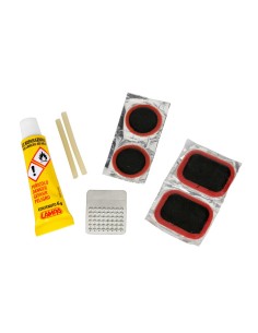 Kit riparazione con mastice e toppe per camere d aria bici