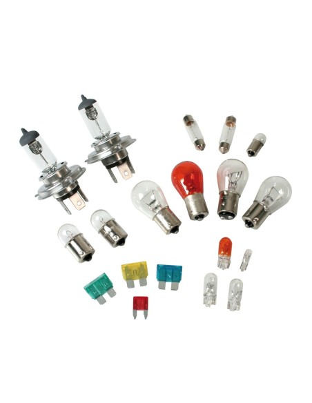 Kit lampadine di ricambio 19 pezzi H4 12V lampadine stop e direzione fu