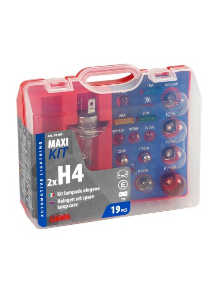 Kit lampadine di ricambio 19 pezzi H4 12V lampadine stop e direzione fu