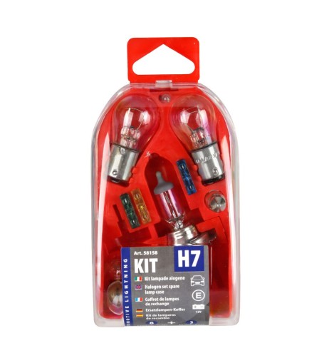 Kit lampadine di ricambio 12V H7 P21W P21 5W R5W T4W C5W T5 W5W fusibil