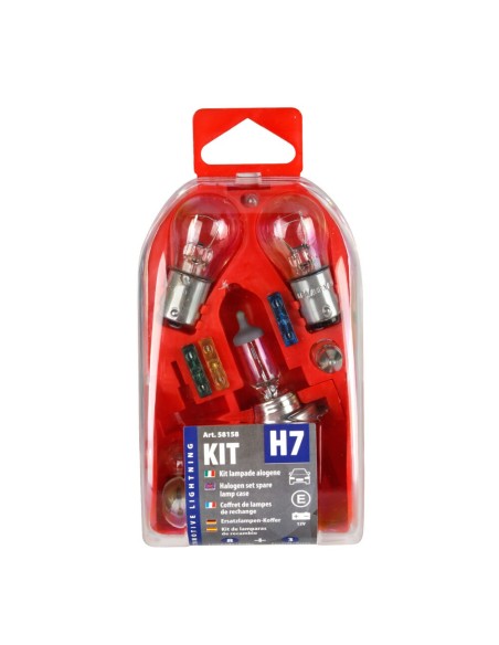 Kit lampadine di ricambio 12V H7 P21W P21 5W R5W T4W C5W T5 W5W fusibil
