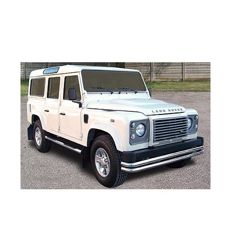 Pedane laterali ovali in acciaio inox lucido Land Rover Defender 110