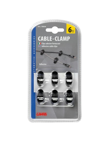 Clamp Clips adesive fermacavi 6pz 