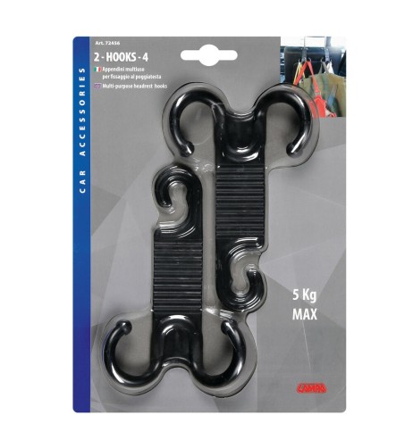 Coppia appendini multiuso appendi abiti per attacco poggiatesta