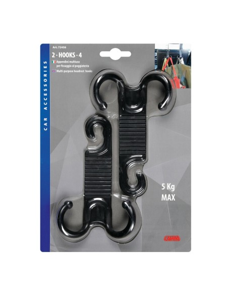 Coppia appendini multiuso appendi abiti per attacco poggiatesta