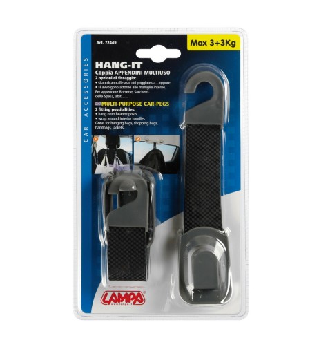 Coppia appendini multiuso interno auto