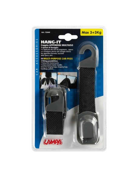 Coppia appendini multiuso interno auto