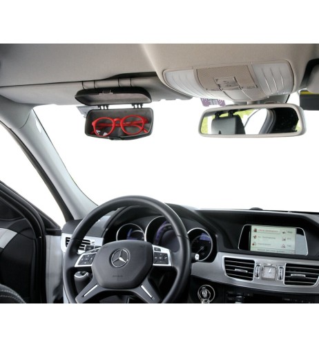 Custodia portaocchiali attacco parasole auto