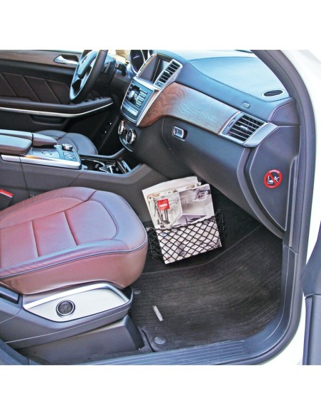 Tasca a rete elasticizzata multiuso fissaggio a bottone 30x18cm