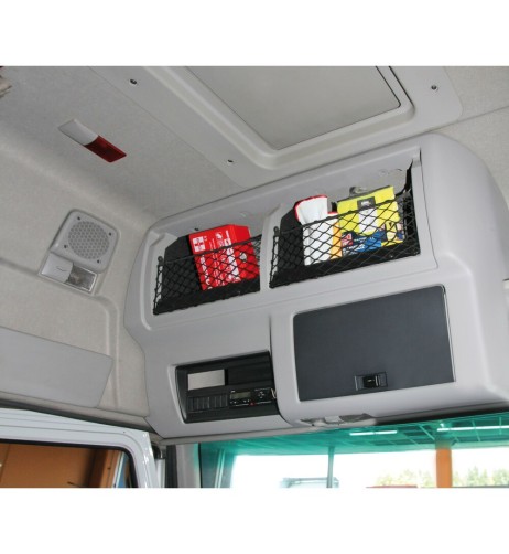 Tasca a rete elasticizzata multiuso fissaggio a bottone 30x18cm