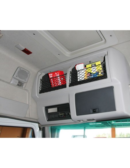 Tasca a rete elasticizzata multiuso fissaggio a bottone 30x18cm