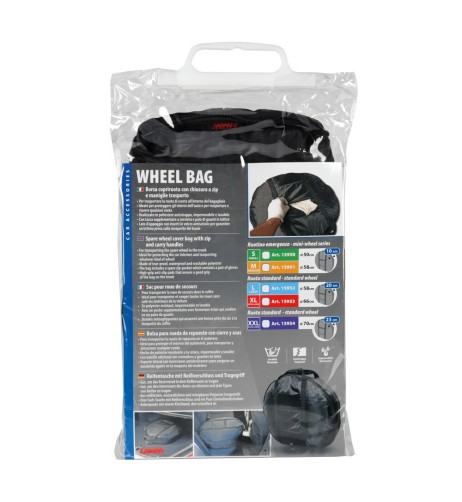 Borsa copriruota con maniglia trasporto ruotino emergenza diametro 50cm