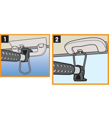 Barra appendi abiti estensibile alluminio per maniglie interne auto