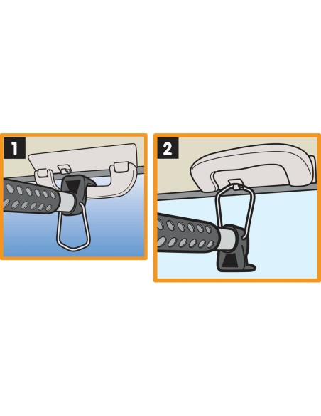 Barra appendi abiti estensibile alluminio per maniglie interne auto