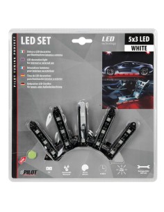 Set strisce decorative interno esterno 5x3 led 12V bianco 2