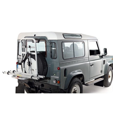 Portabici per fuoristrada e jeep, fissaggio a ruota di scorta, 2 biciclette