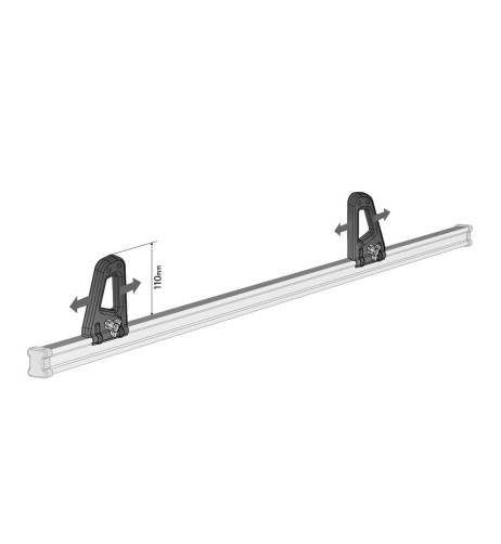 Coppia fermacarico K 1 H11cm per barre commerciali Nordrive kargo