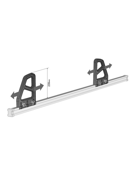 Coppia fermacarico K 2 H23cm per barre commerciali Nordrive kargo