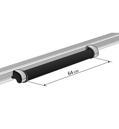 Rullo posteriore carica scale 64cm per barre commerciali Nordrive in allumi