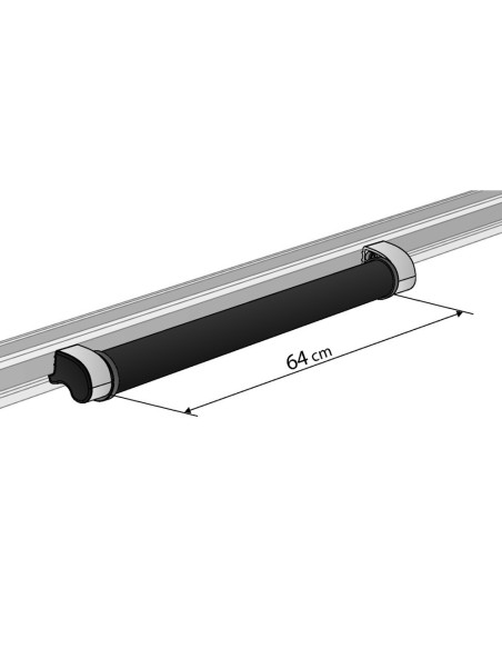 Rullo posteriore carica scale 64cm per barre commerciali Nordrive in allumi