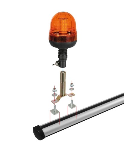 Connettori a T porta lampade rotanti per barre Nordrive Kargo Plus in allum