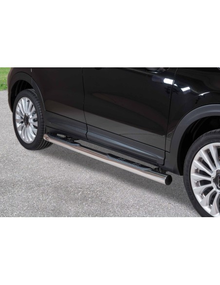 Pedane laterali inox lucido 70mm Fiat 500X dal 2015