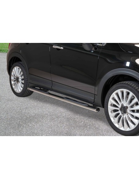 Pedane laterali ovali inox lucido Fiat 500X dal 2015