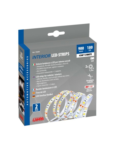 Striscie a Led per interno tagliabili luce bianca 12V 150 cm