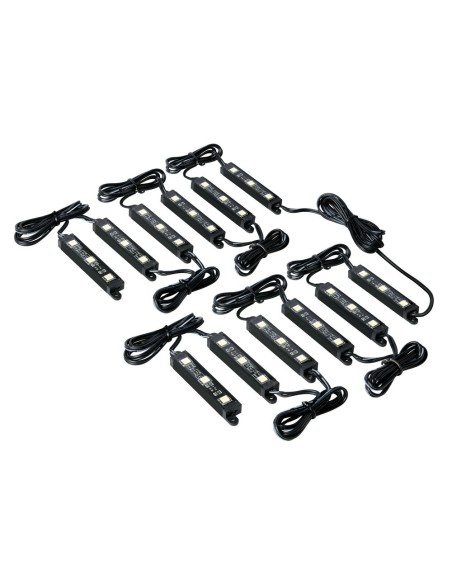 Set strisce decorative interno esterno 12x3 led 12V bianco
