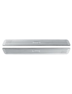 Coppia profili battitacco universale acciaio inox 330x32mm