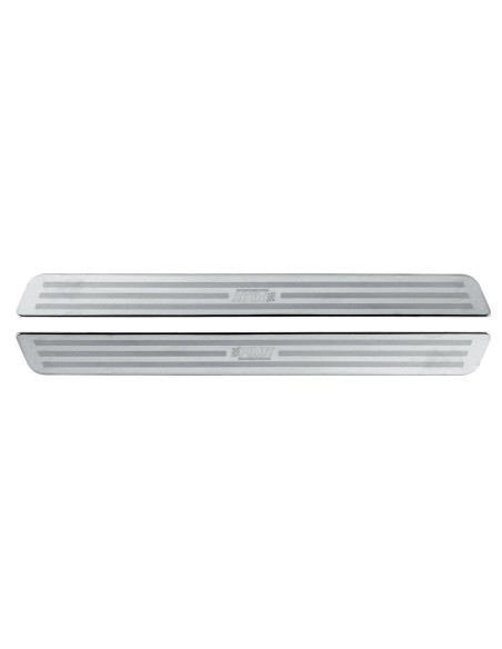 Coppia profili battitacco universale acciaio inox 330x32mm