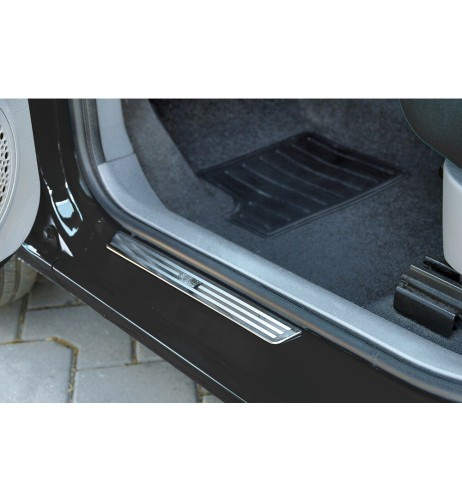 Coppia profili battitacco universale acciaio inox 330x32mm