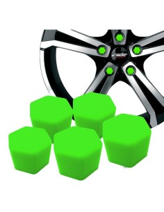 20 copribulloni ruota in silicone VERDE Simoni Racing diametro 19mm