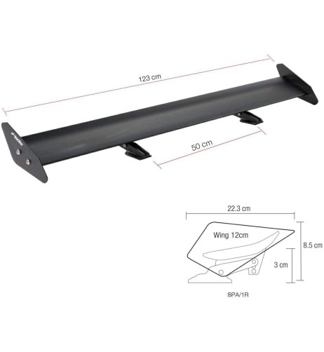 Alettone da tetto spoiler ala singola Simoni Racing Crono Light Breeze 125c