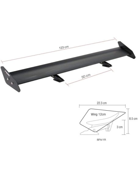 Alettone da tetto spoiler ala singola Simoni Racing Crono Light Breeze 125c