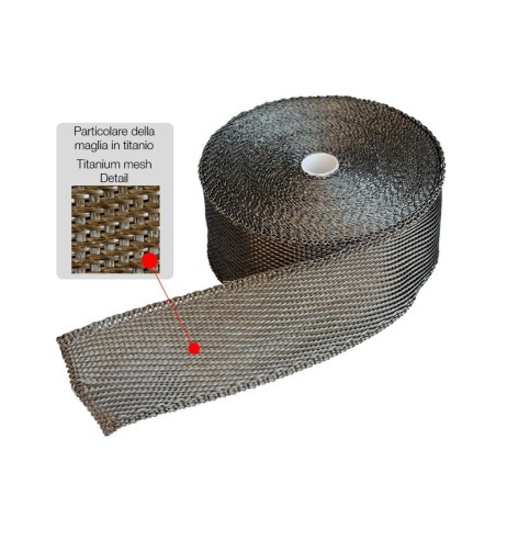Bende Termoisolanti in maglia di titanio Wrapping Motore collettori 15 24mt