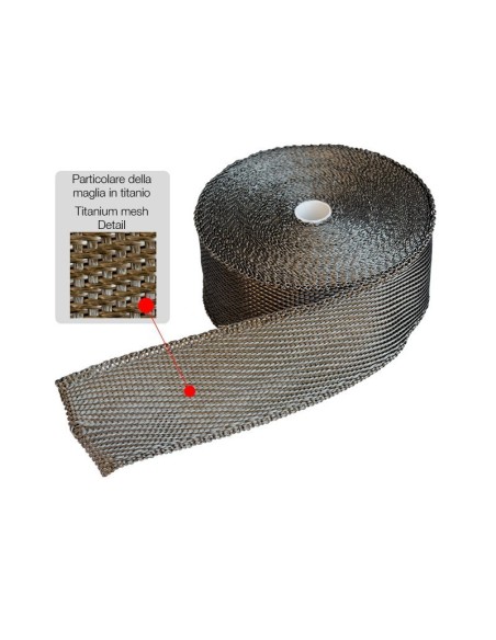 Bende Termoisolanti in maglia di titanio Wrapping Motore collettori 15mt