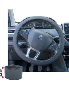 Coprivolante auto diametro 35 37cm Simoni Racing avvolgente ecopelle nera